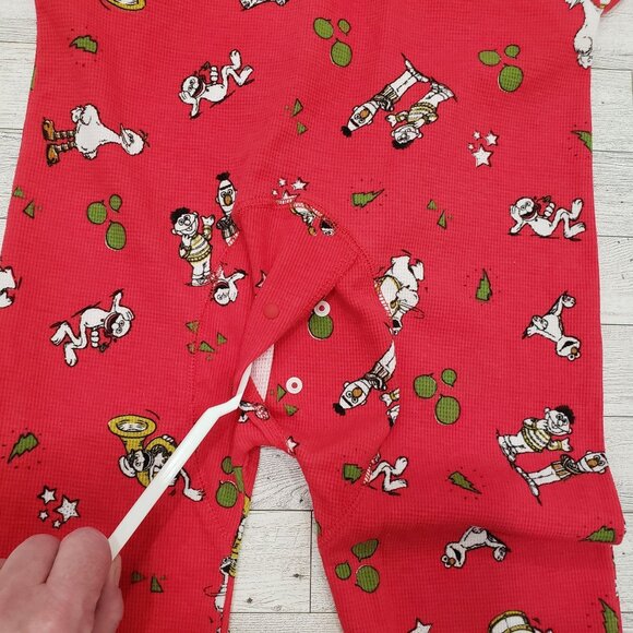 RARE Sesame Street Youth One Piece Pajamas Snap Up Thermal Red Size 6-7 Yrs NEW - Picture 7 of 12